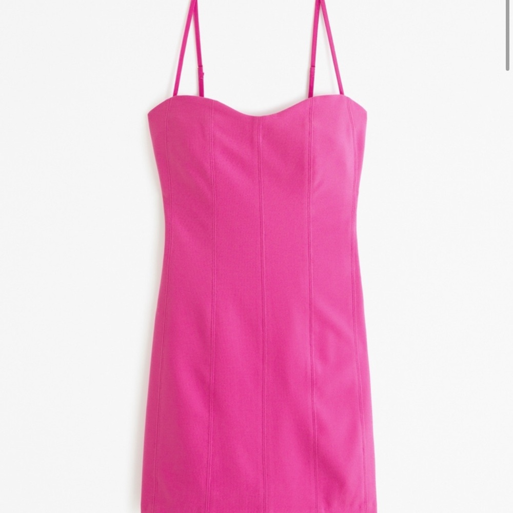 Abercrombie & Fitch Pink Open Back Spaghetti Strap Dress